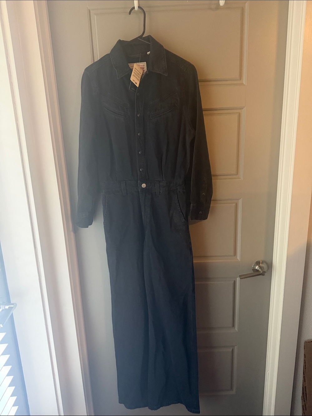 NWT Levis Women's Black Denim One-Piece Jumpsuit